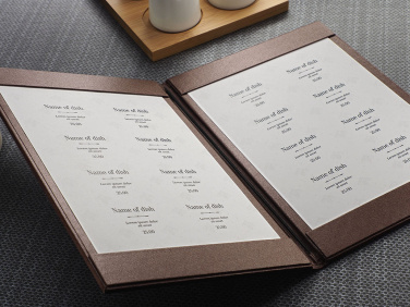 Logo trade business gifts image of: Menu cover 1719280