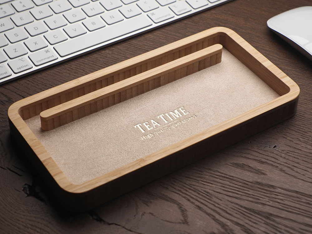 Logo trade corporate gift photo of: Wooden desk organiser 1850292