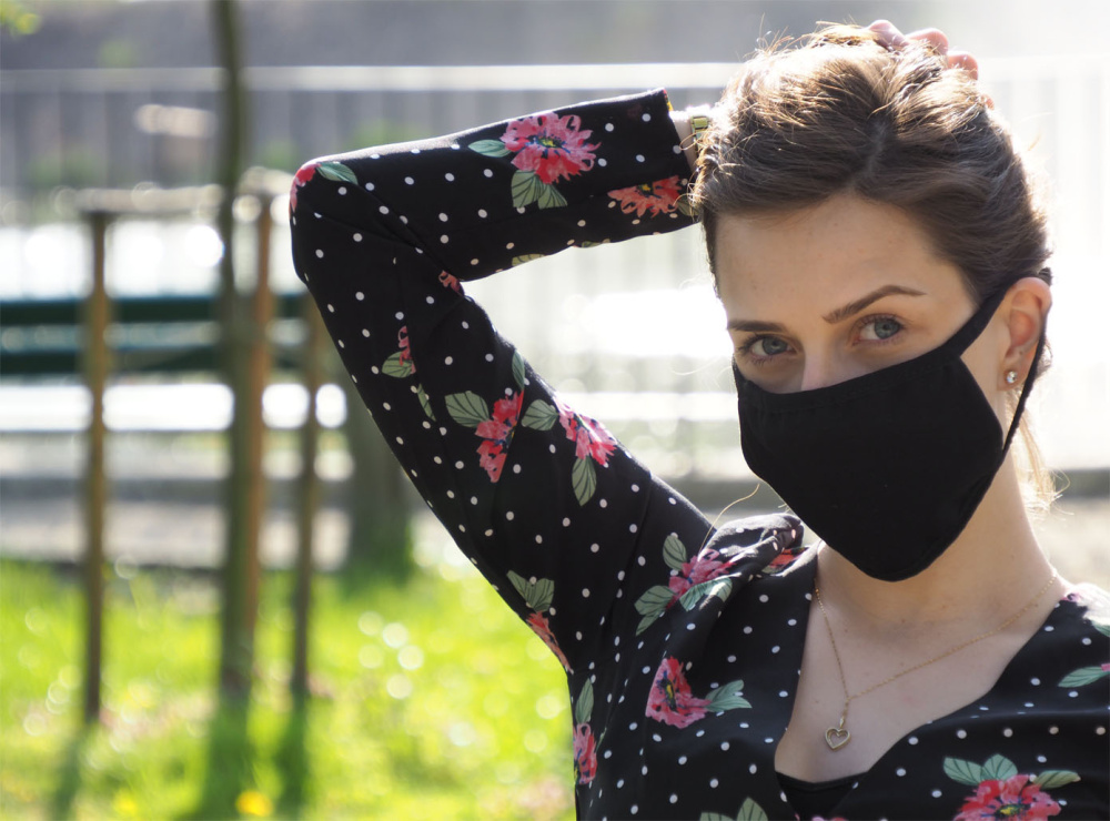 Logotrade promotional gift picture of: MARS PRO cotton mask (size L) with pocket and HEPA filter 1570165
