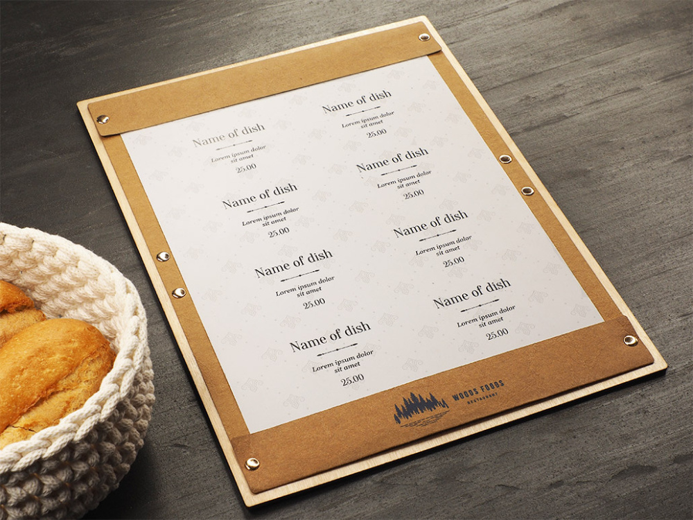 Logo trade advertising products picture of: Menu pad 1668121
