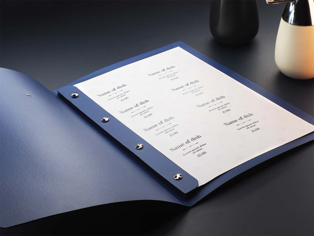 Logo trade promotional giveaways image of: Menu cover 1619243