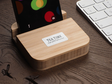 Logo trade promotional gifts picture of: Wooden telephone stand 1847292