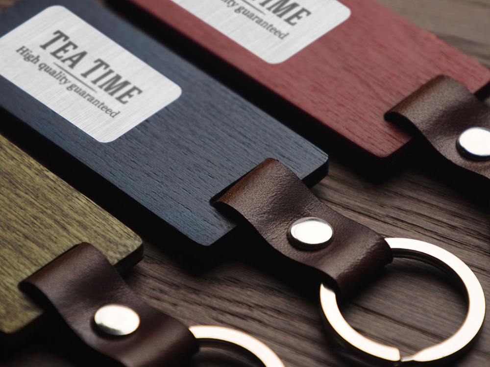 Logotrade advertising product image of: Wooden keyring 1853121