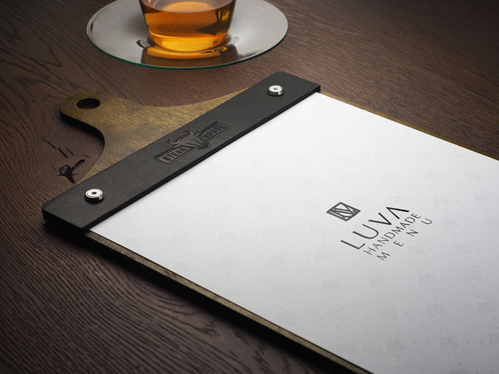 Logo trade promotional gifts image of: Menu cover 1861121