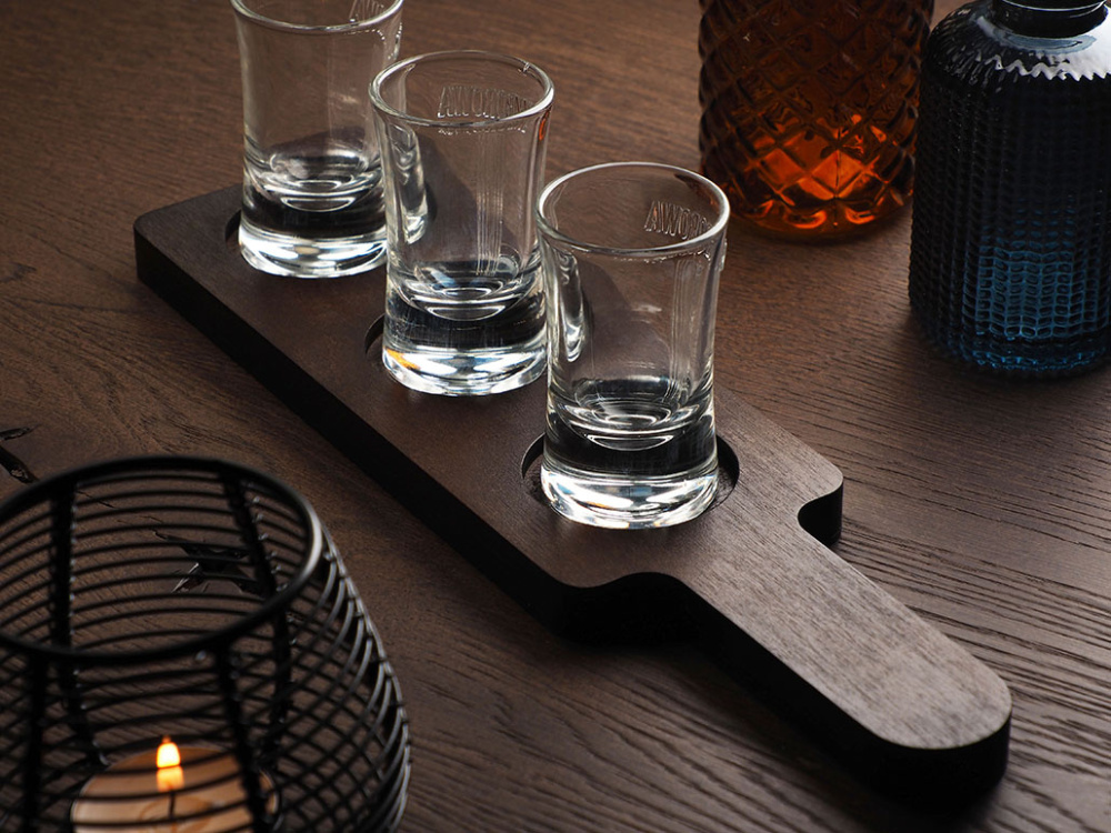 Logotrade promotional giveaways photo of: Wooden 3 Shot Serving Board 1863121