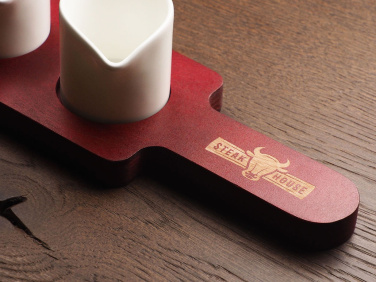 Logo trade business gift photo of: Wooden 3 Shot Serving Board 1863121