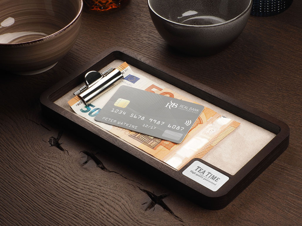 Logo trade promotional items image of: Bill holder 1873121