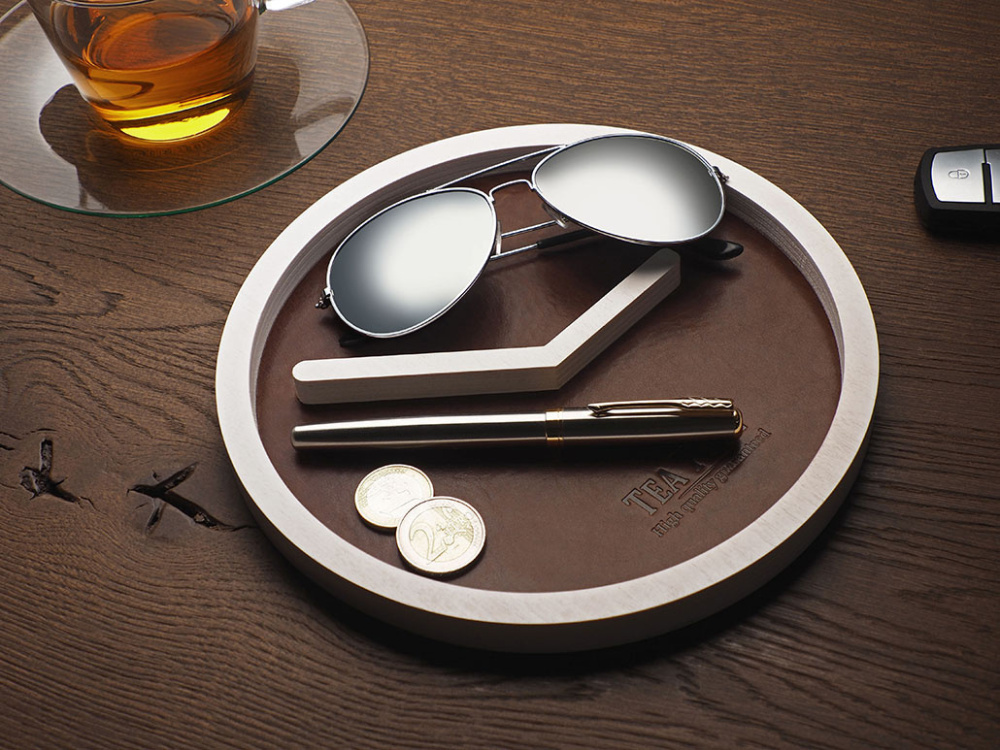 Logo trade promotional items image of: Wooden desk organiser 1851121