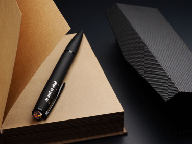 Logotrade promotional gift picture of: Ball pen with AMBER stone 2070036
