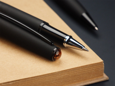 Logo trade promotional products image of: Amber Pen set  1235036