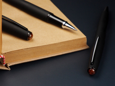 Logo trade promotional giveaways picture of: Amber Pen set  1235036