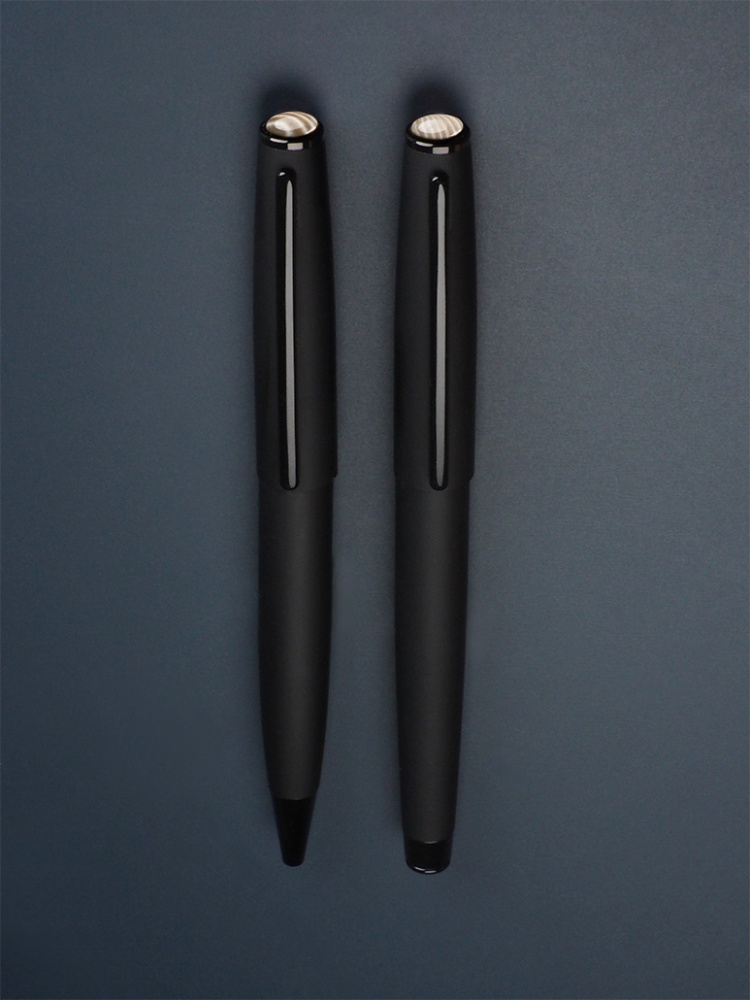 Logotrade promotional merchandise image of: Striped Flint Pen set 1284036