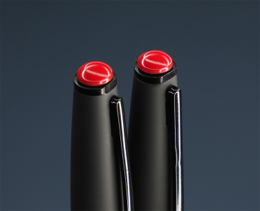Logo trade promotional merchandise picture of: Coral stone Pen set 1285036