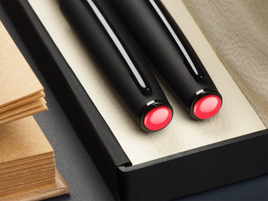 Logo trade promotional merchandise picture of: Coral stone Pen set 1285036