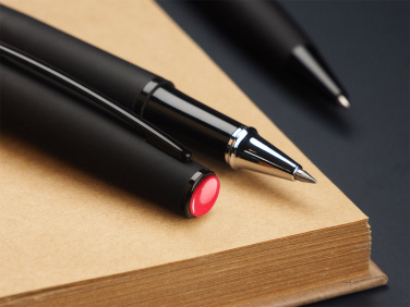 Logo trade business gift photo of: Coral stone Pen set 1285036