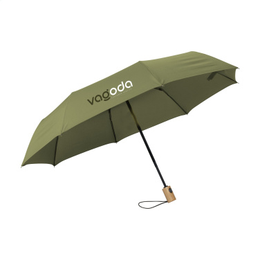 Logo trade corporate gift photo of: Michigan foldable RCS RPET umbrella 21 inch
