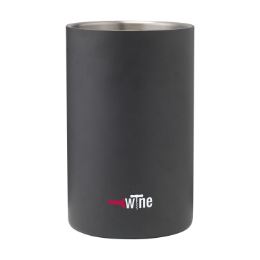 Logo trade promotional items picture of: CoolSteel Black wine cooler
