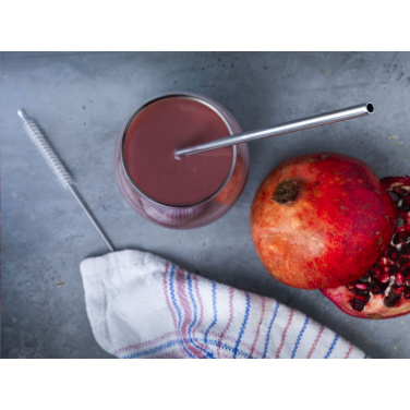 Logotrade business gift image of: Reusable 1 piece ECO Straw Set stainless-steel straw