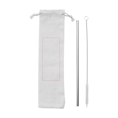 Logotrade promotional gift image of: Reusable 1 piece ECO Straw Set stainless-steel straw