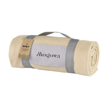 Logo trade promotional items image of: SuperSoft RPET (180 g/m²) fleece blanket