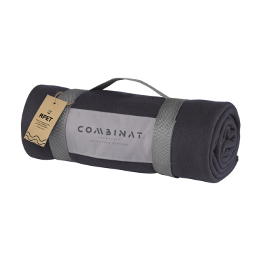 Logo trade corporate gifts image of: SuperSoft RPET (180 g/m²) fleece blanket
