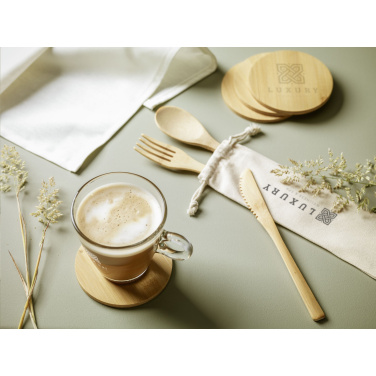 Logotrade advertising product picture of: Bamboo Coaster Set