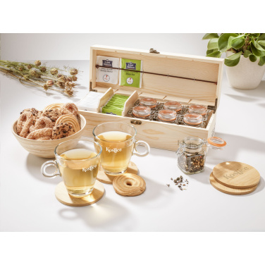 Logo trade promotional product photo of: Bamboo Coaster Set