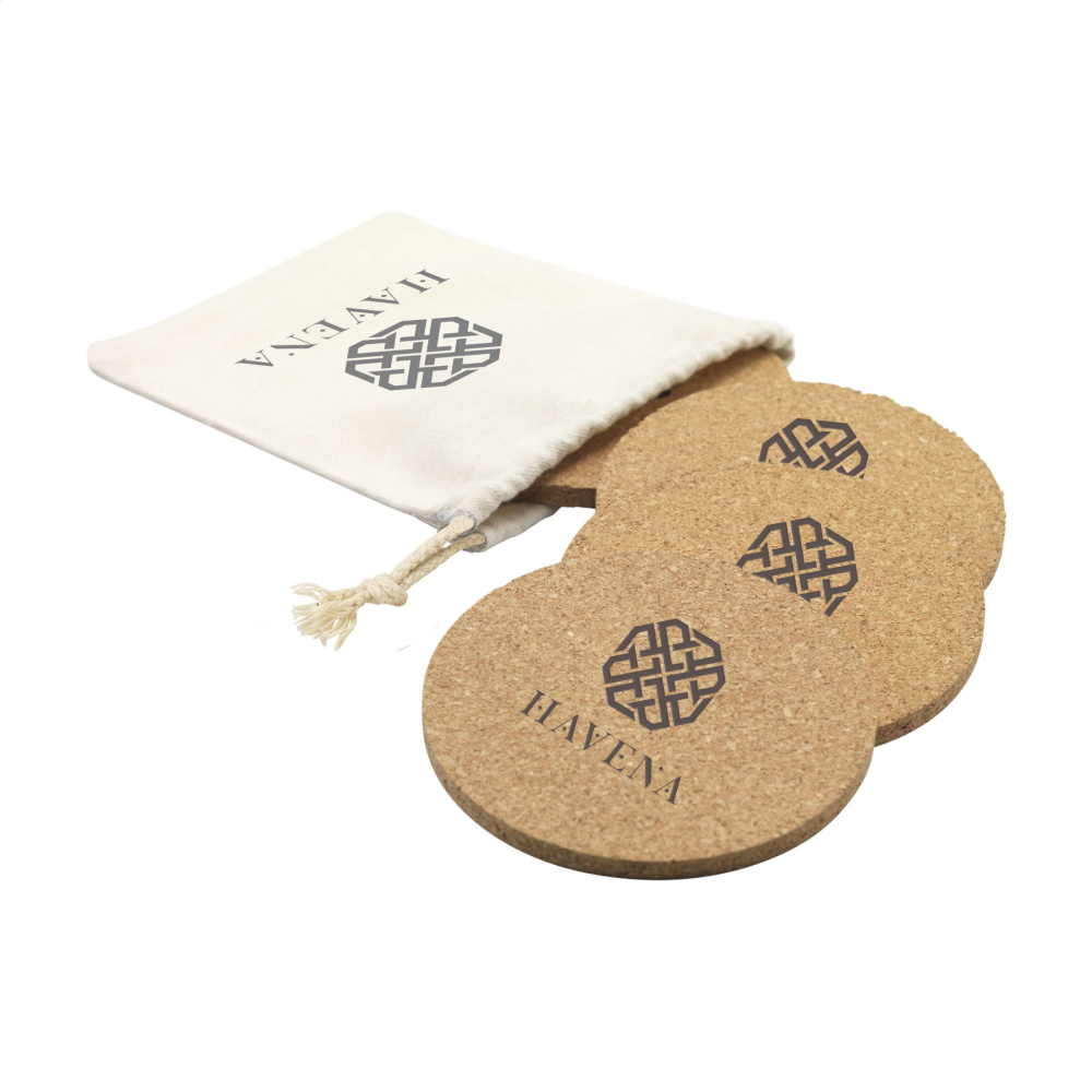 Logotrade promotional merchandise image of: Cork Coaster Set
