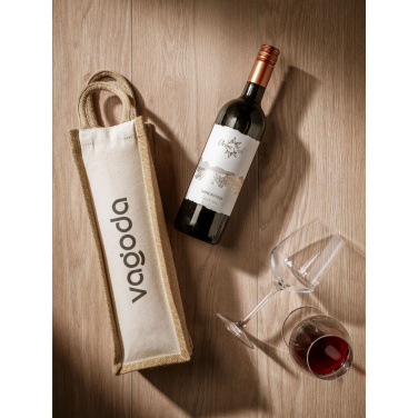 Logotrade promotional merchandise photo of: Jute Canvas Wine Bag