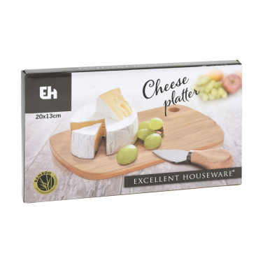 Logo trade promotional gift photo of: Bamboo Cheese Platter 2-pcs