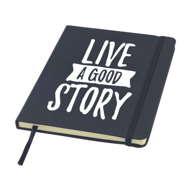 Logo trade business gifts image of: BudgetNote A5 Blanc Paper notebook