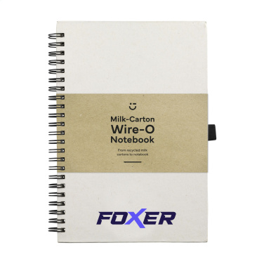 Logotrade promotional product picture of: Milk-Carton Wire-O Paper Notebook A5
