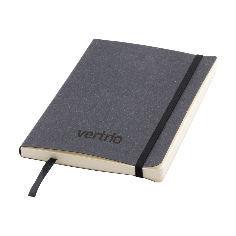 Logotrade promotional merchandise photo of: Monti Recycled Leather - Paper Notebook A5