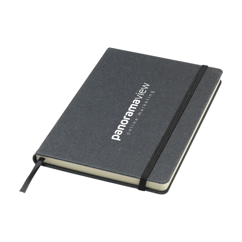 Logo trade corporate gifts image of: Montana Recycled Leather Paper Notebook A5