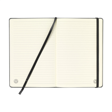 Logo trade advertising products image of: Montana Recycled Leather Paper Notebook A5