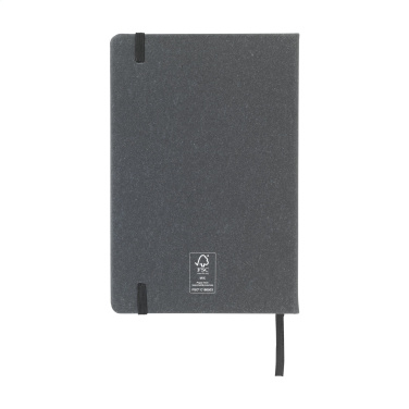 Logotrade promotional giveaway image of: Montana Recycled Leather Paper Notebook A5