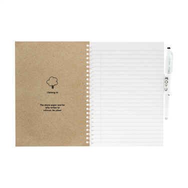Logo trade promotional giveaways image of: MOYU Erasable Stone Paper Notebook CraftCover 18 pages