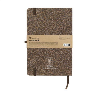 Logotrade promotional merchandise picture of: CoffeeGround Cork Paper Notebook A5