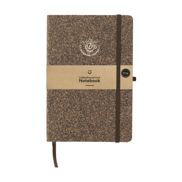 Logotrade business gift image of: CoffeeGround Cork Paper Notebook A5