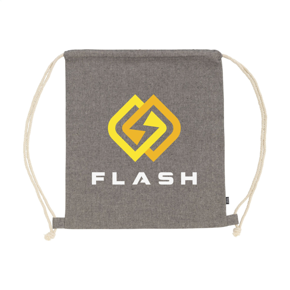Logotrade promotional merchandise photo of: GRS Recycled Cotton PromoBag (180 g/m²) backpack