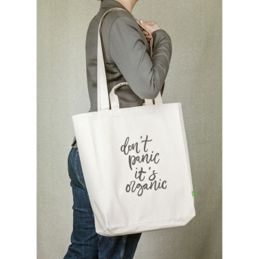 Logo trade corporate gifts image of: Organic Cotton Canvas Tote Bag (280 g/m²)