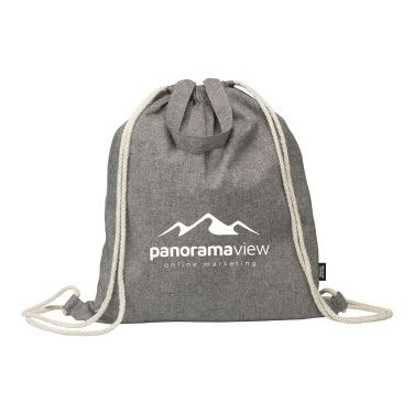 Logo trade promotional giveaways picture of: GRS Recycled Cotton PromoBag Plus (180 g/m²) backpack
