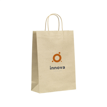 Logotrade promotional gift image of: Leaf It Bag recycled grass paper (120 g/m²) L