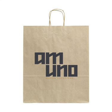 Logo trade promotional items image of: Leaf It Bag Wide recycled grass paper (90 g/m²) L