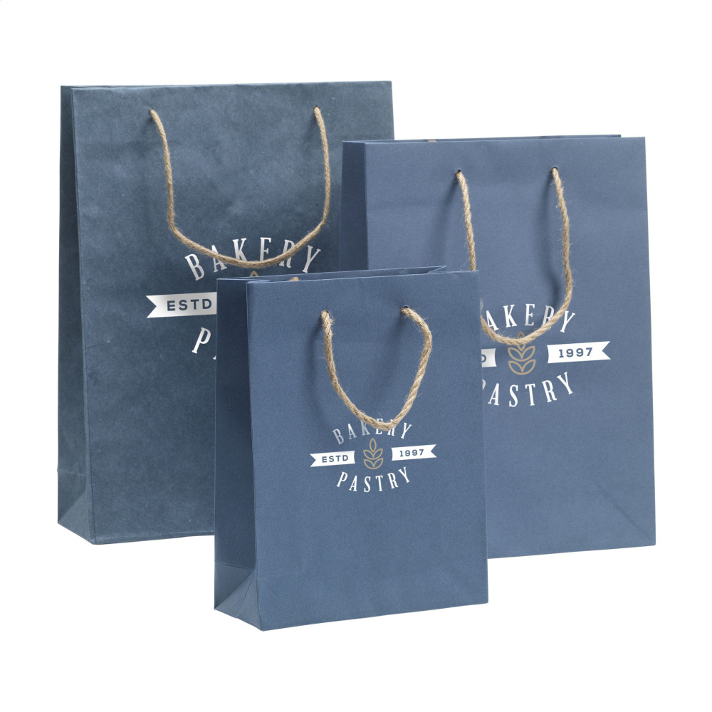 Logo trade advertising products image of: Leaf It Bag recycled with jeans fibres (180 g/m²) M