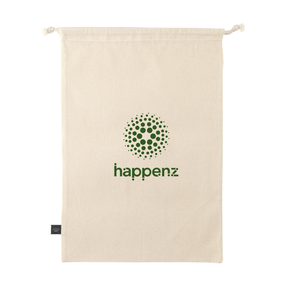 Logo trade promotional items picture of: Gift Pouch Natural GRS Recycled Cotton (150 g/m²) L