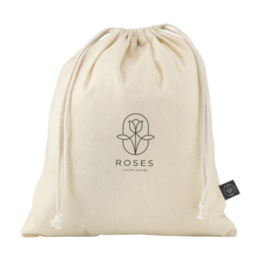 Logotrade promotional giveaways photo of: Gift Pouch Natural GRS Recycled Cotton (150 g/m²) M