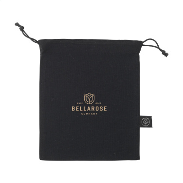 Logo trade promotional giveaway photo of: Gift Pouch GRS Recycled Cotton (150 g/m²) S