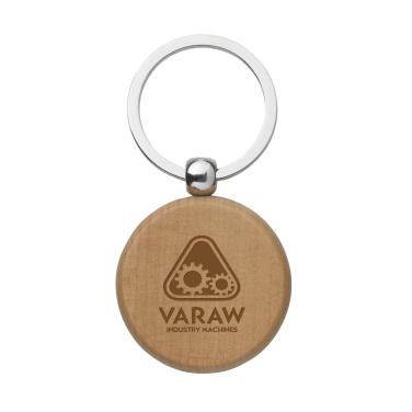 Logotrade promotional giveaway image of: WoodKey Circle keychain