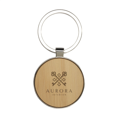 Logotrade promotional gifts photo of: Bamboo Key Circle keyring